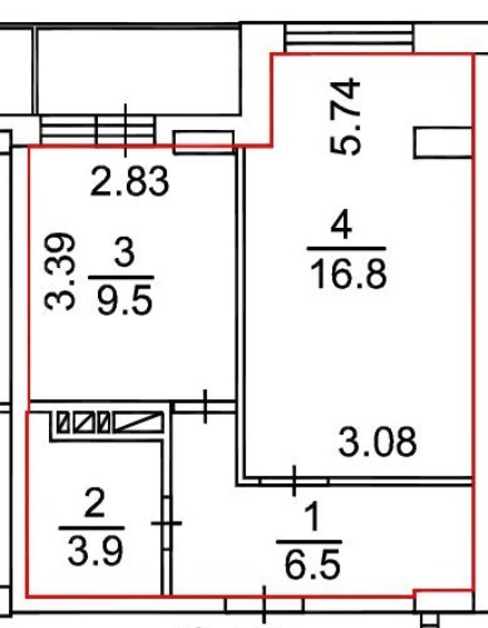 Продаётся 1-комнатная квартира, 36.7 м²