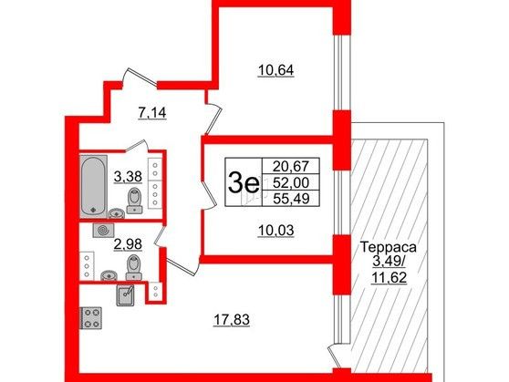 Продаётся 2-комнатная квартира, 55 м²