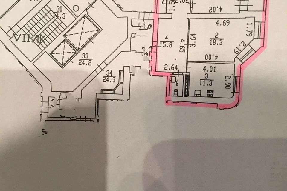 Продаётся 2-комнатная квартира, 67.7 м²