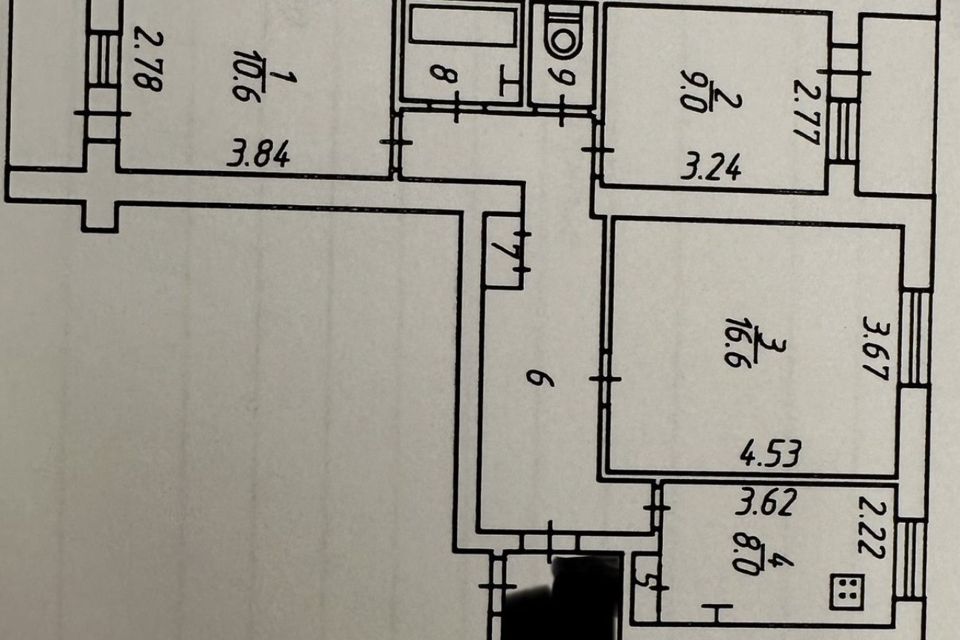 Продаётся 3-комнатная квартира, 59 м²
