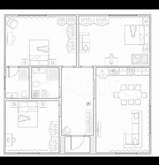 Продаётся 1-этажный дом, 105 м²