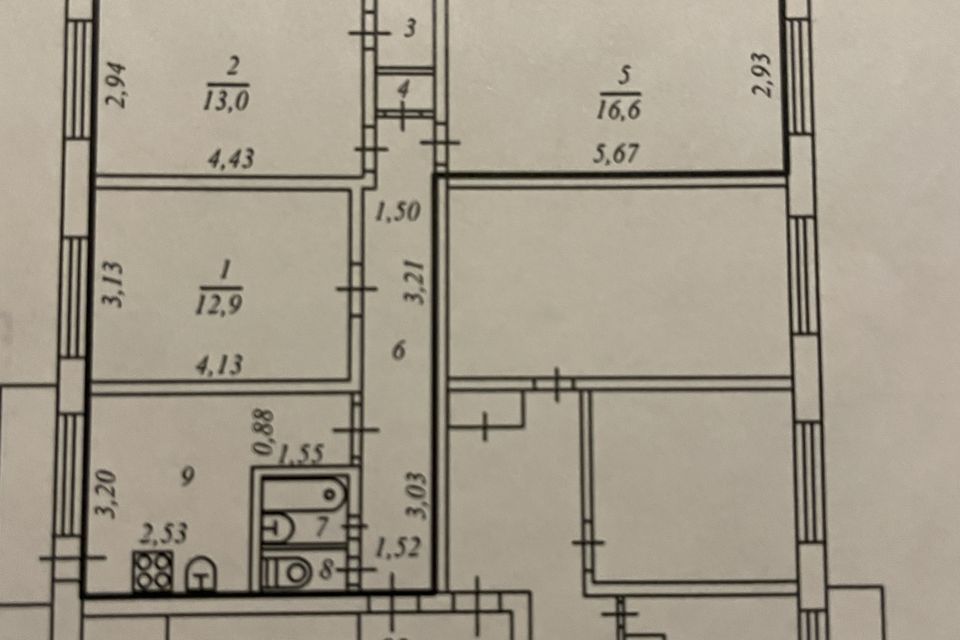 Продаётся 3-комнатная квартира, 68.2 м²
