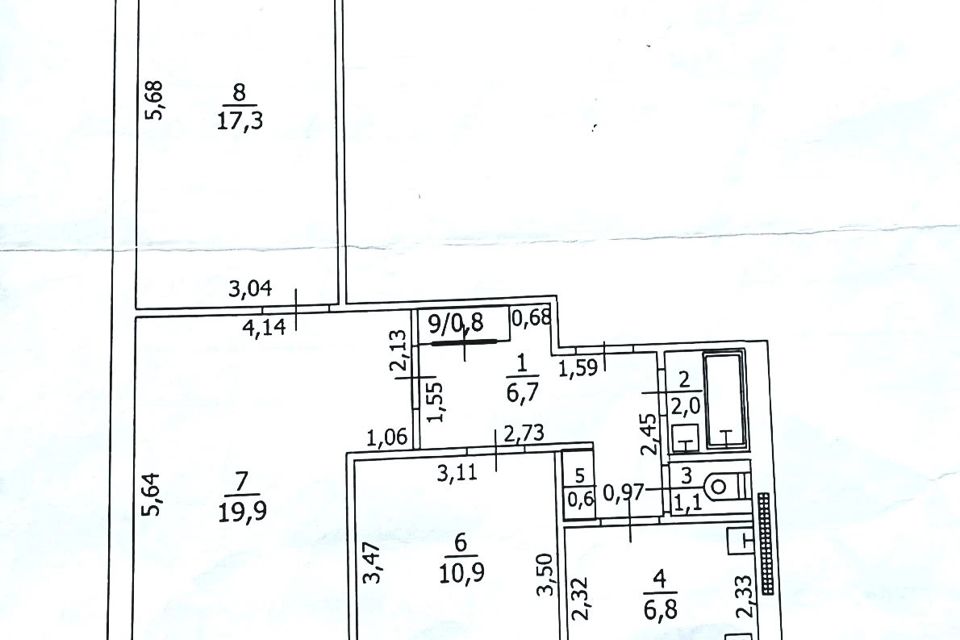 Продаётся 3-комнатная квартира, 68 м²