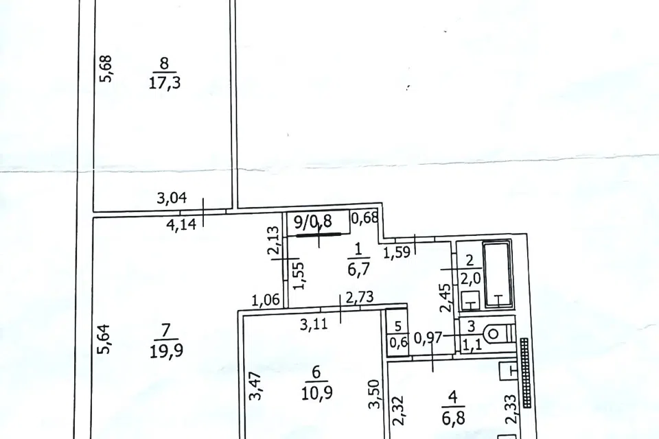 Продаётся 3-комнатная квартира, 68 м²