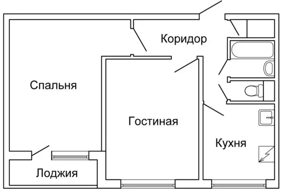 Купить 2-комнатную квартиру, 44 м² по адресу Томск, улица Сергея Лазо, 26/3, 1 э