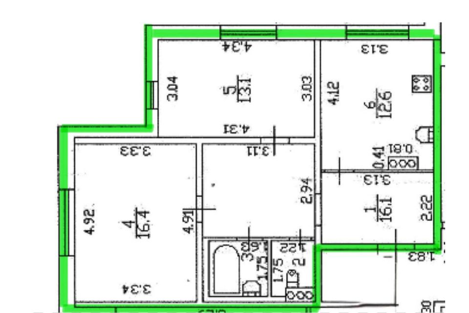 Продаётся 2-комнатная квартира, 63 м²