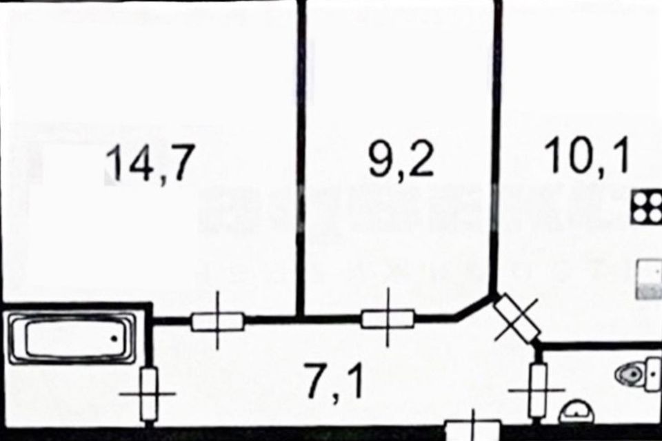 Продаётся 2-комнатная квартира, 46 м²
