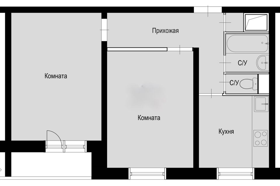 Продаётся 2-комнатная квартира, 45.7 м²
