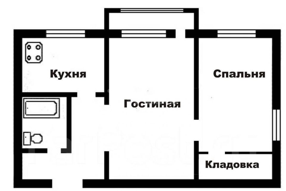 Размеры комнат в двухкомнатной хрущевке фото 31