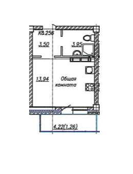 Продаётся студия, 20.9 м²
