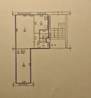 Продаётся 2-комнатная квартира, 42.8 м²