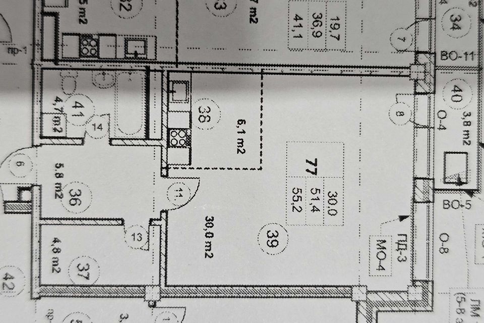 Продаётся студия, 55.2 м²