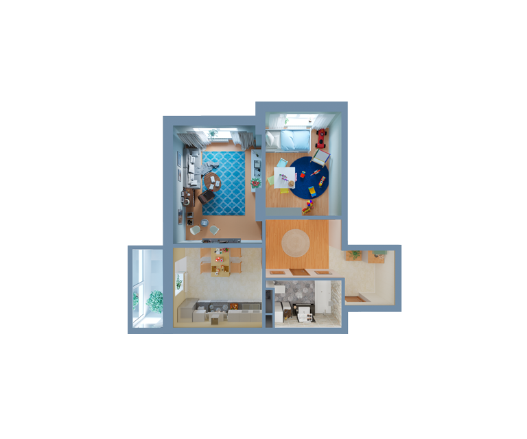 Продаётся 2-комнатная квартира, 60.3 м²