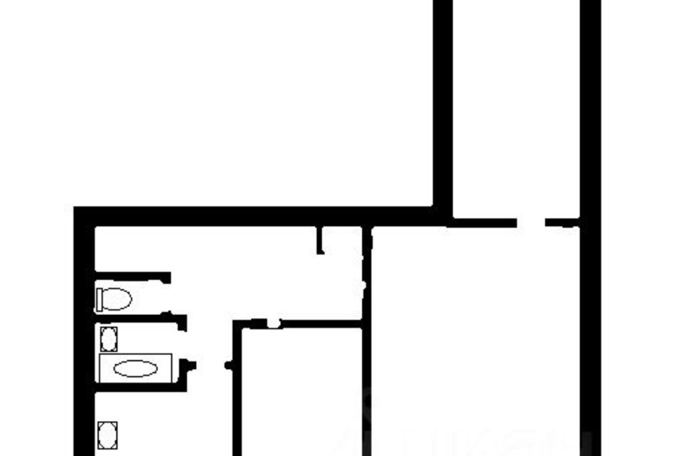Продаётся 3-комнатная квартира, 57.5 м²