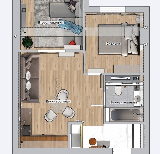 Продаётся 2-комнатная квартира, 50 м²