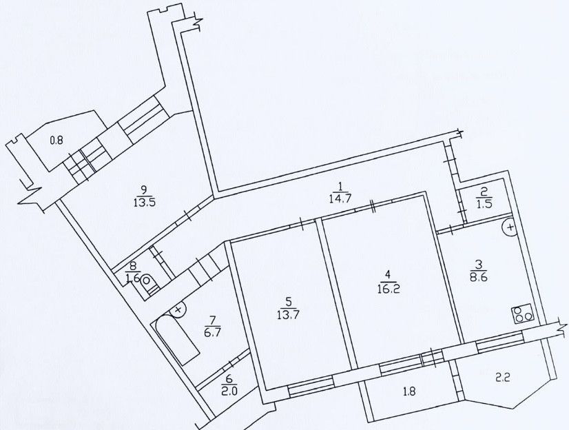 Продаётся 3-комнатная квартира, 78.5 м²