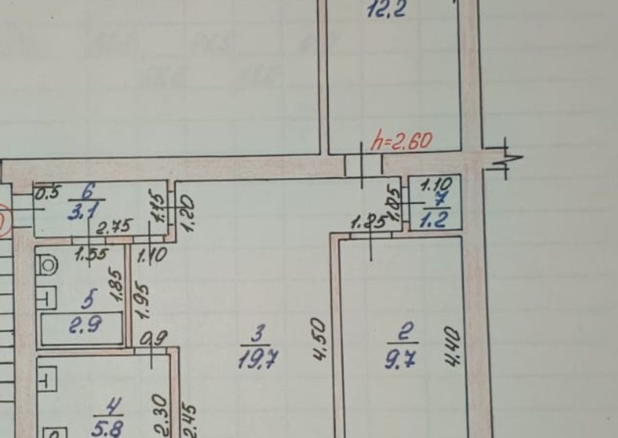 Продаётся 3-комнатная квартира, 58 м²