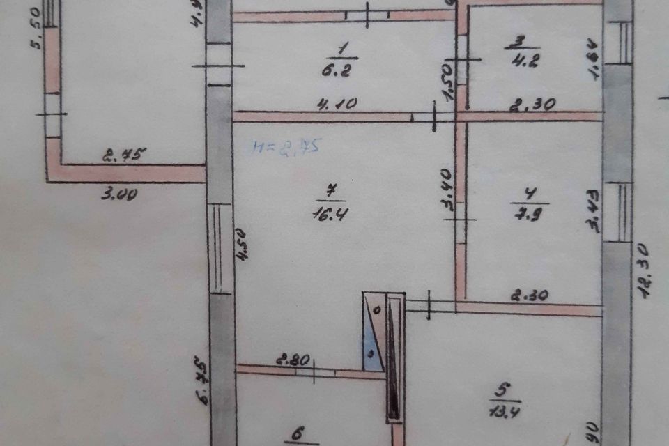 Продаётся 1-этажный дом, 91 м²