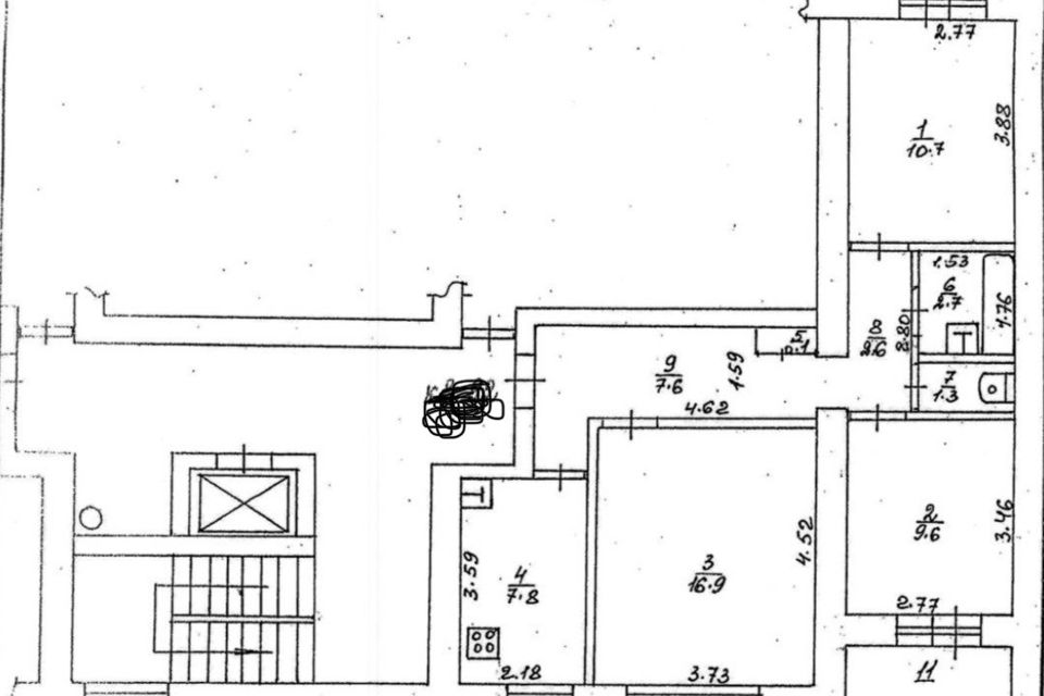 Продаётся 3-комнатная квартира, 63 м²