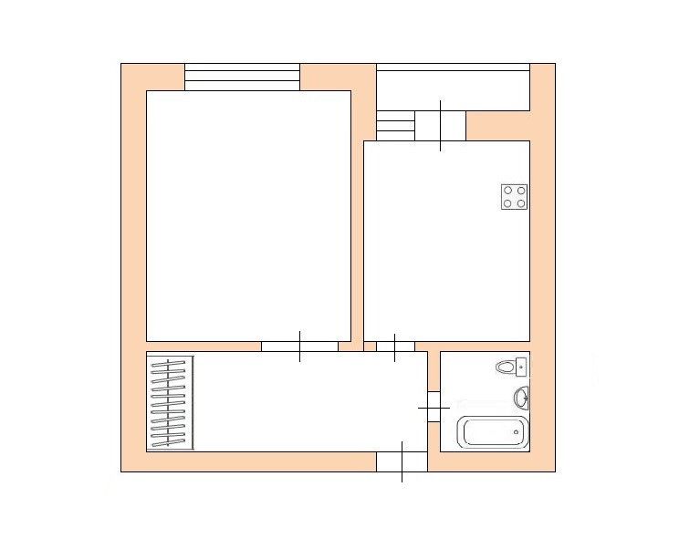 Продаётся 1-комнатная квартира, 35.5 м²