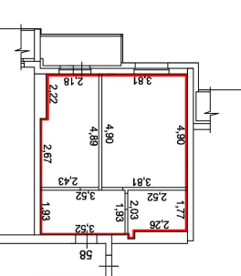 Продаётся 1-комнатная квартира, 41.3 м²