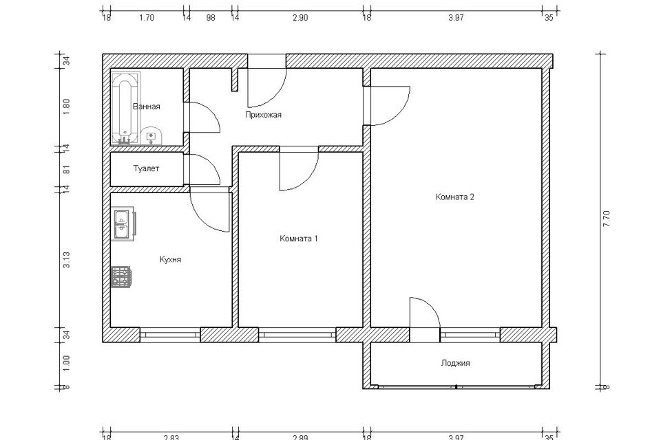 План квартиры с размерами чертеж 3 х комнатная квартира