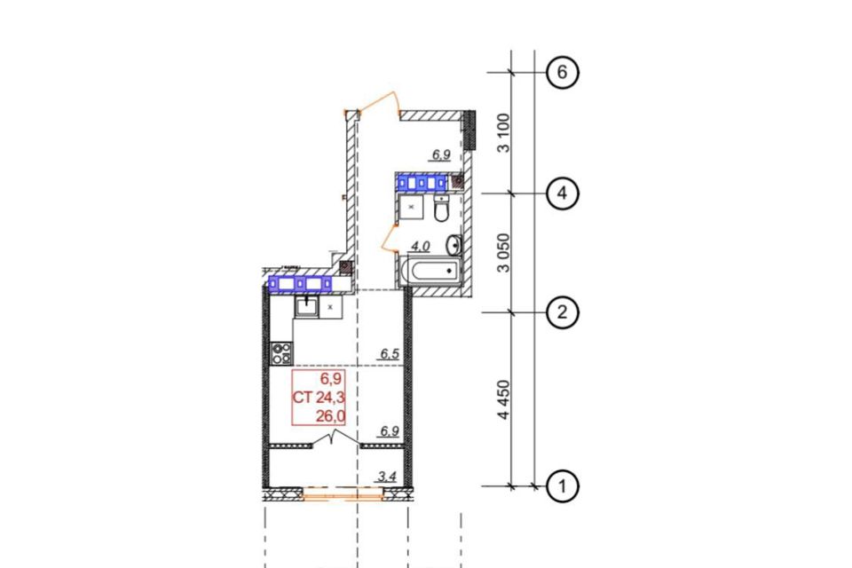 Продаётся студия, 27.5 м²