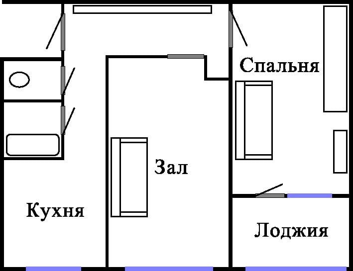 Продаётся 2-комнатная квартира, 43.1 м²