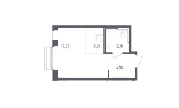 Продаётся студия, 22.4 м²