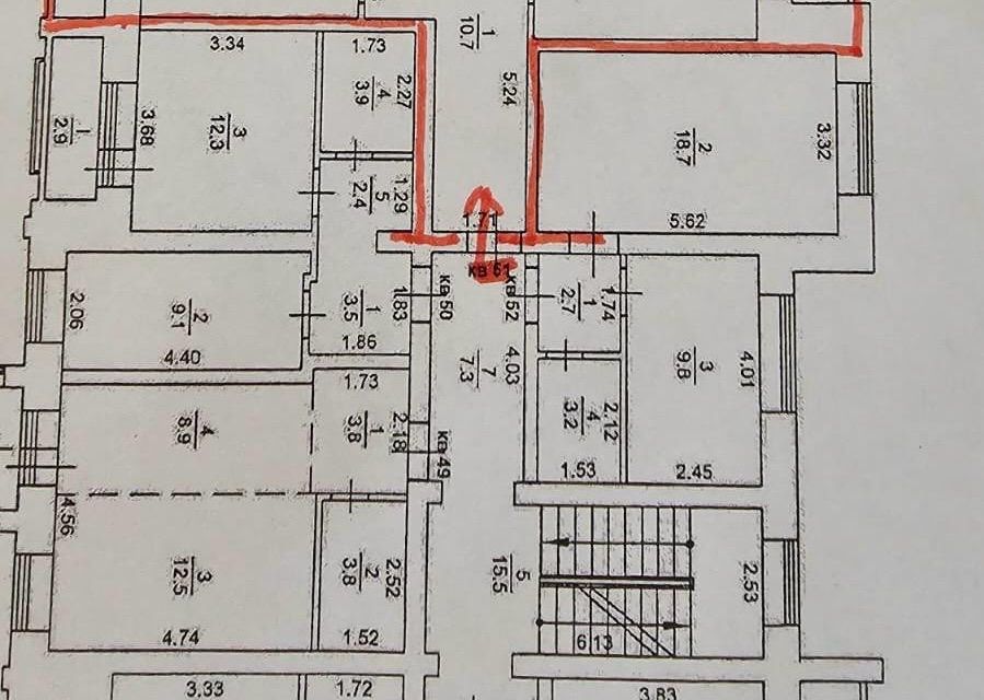 Продаётся 1-комнатная квартира, 41 м²