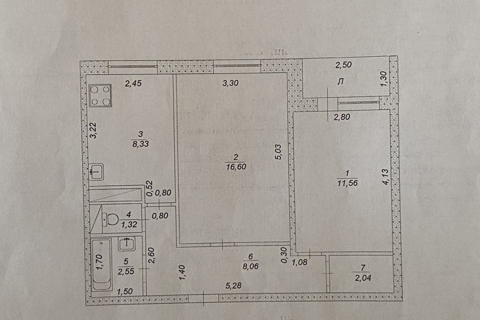 Продаётся 2-комнатная квартира, 52 м²