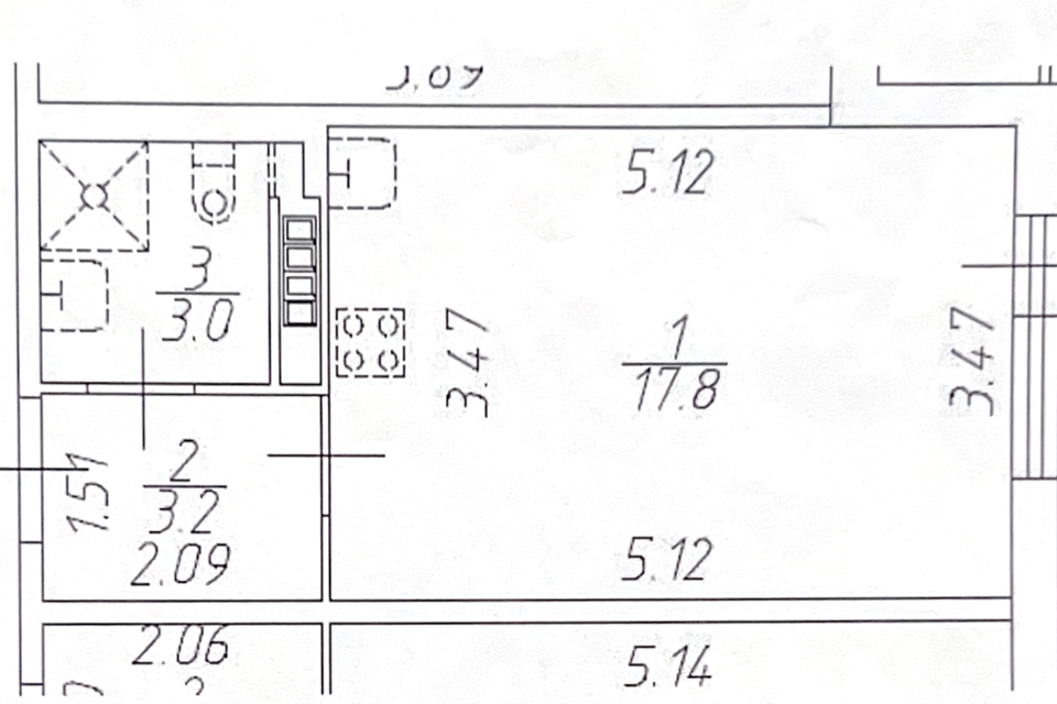 Продаётся студия, 24 м²