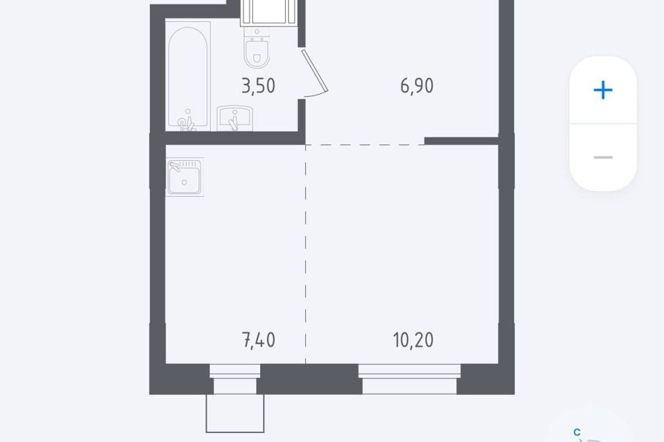 Продаётся студия, 28 м²