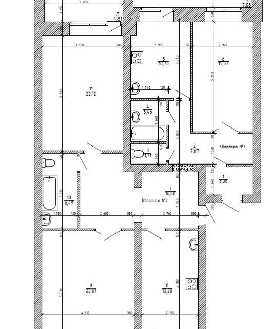 Продаётся 2-комнатная квартира, 83.7 м²