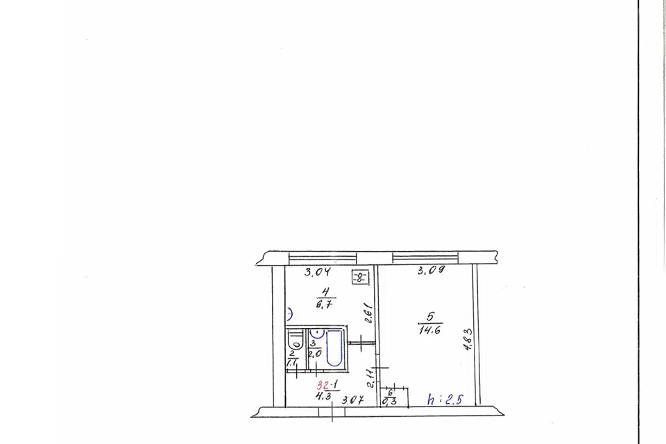 Продаётся 1-комнатная квартира, 29 м²