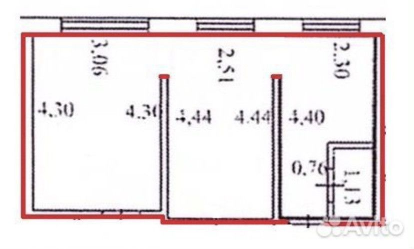 Продаётся 2-комнатная квартира, 33.1 м²