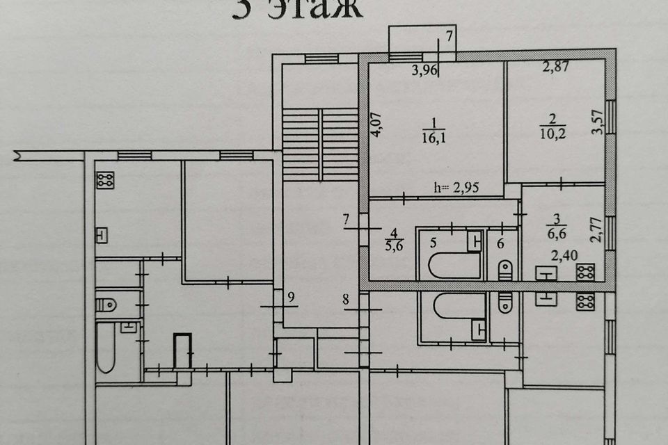 Продаётся 2-комнатная квартира, 42.9 м²