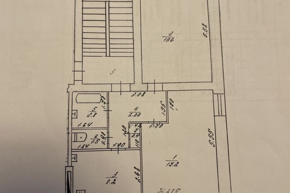 Продаётся 2-комнатная квартира, 55.7 м²