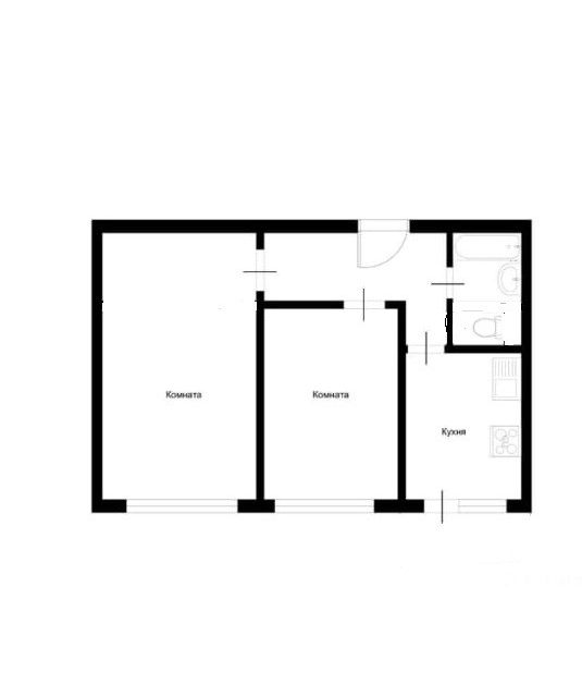 Продаётся 2-комнатная квартира, 39.2 м²