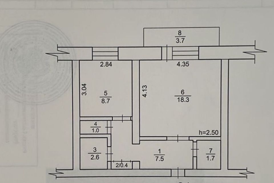 Продаётся 1-комнатная квартира, 40.2 м²