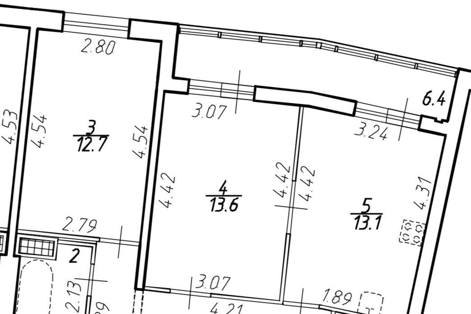Продаётся 2-комнатная квартира, 55 м²