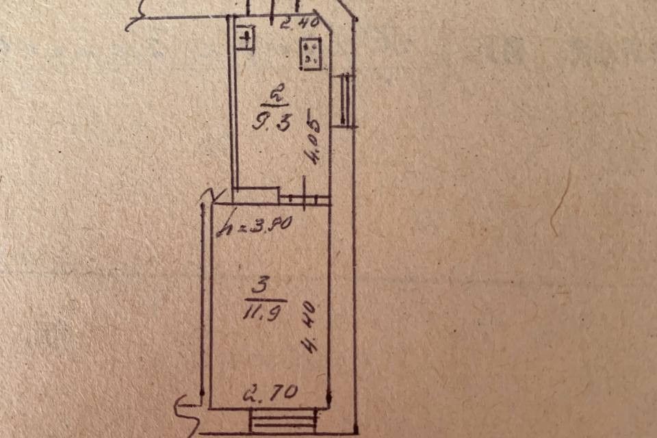 Продаётся 1-комнатная квартира, 23 м²