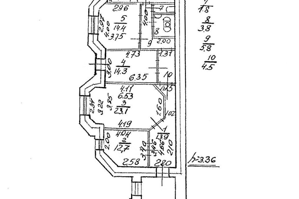 Продаётся 4-комнатная квартира, 109.6 м²