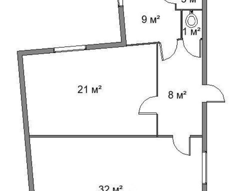 Продаётся 2-комнатная квартира, 75 м²