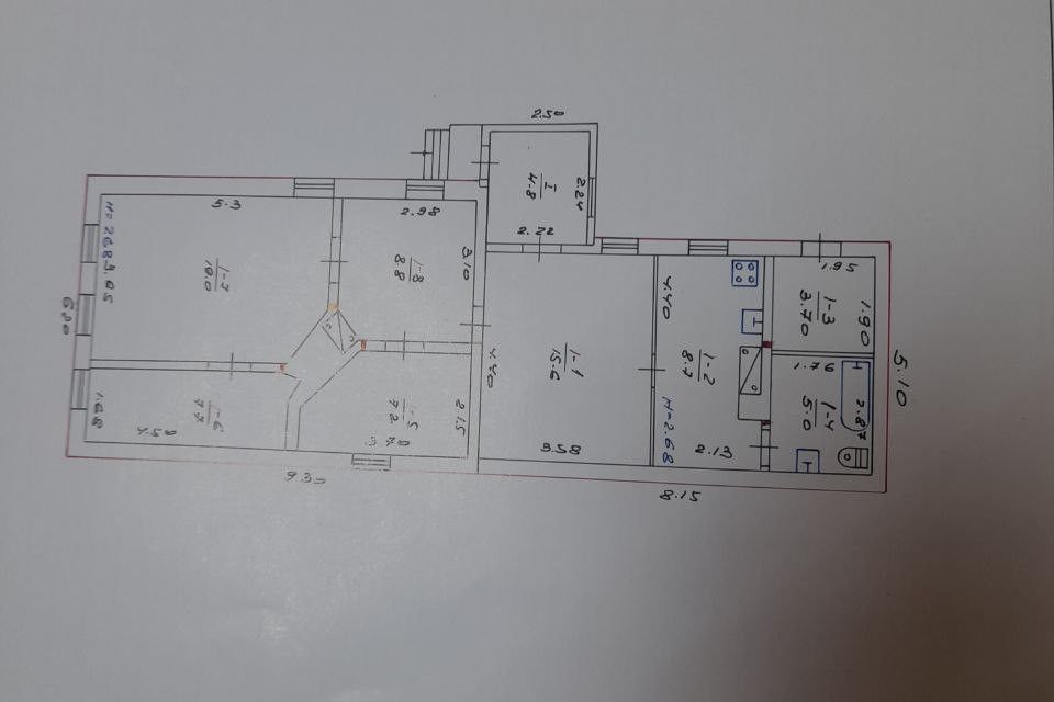 Продаётся 1-этажный дом, 80.5 м²