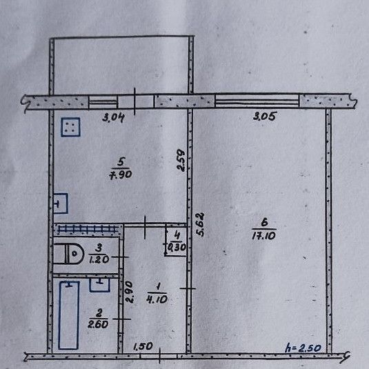 Продаётся 1-комнатная квартира, 35.1 м²