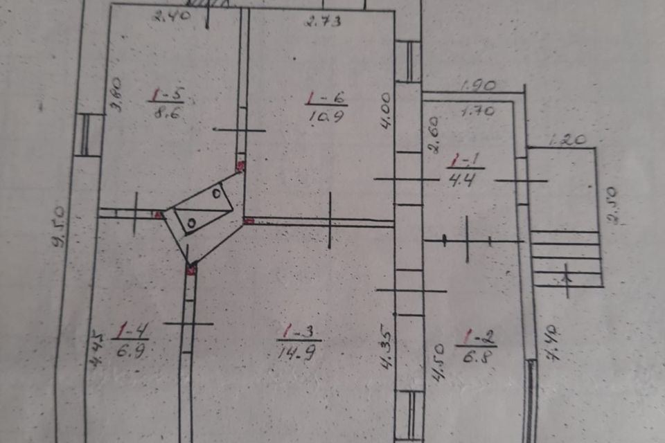Продаётся 1-этажный дом, 55 м²