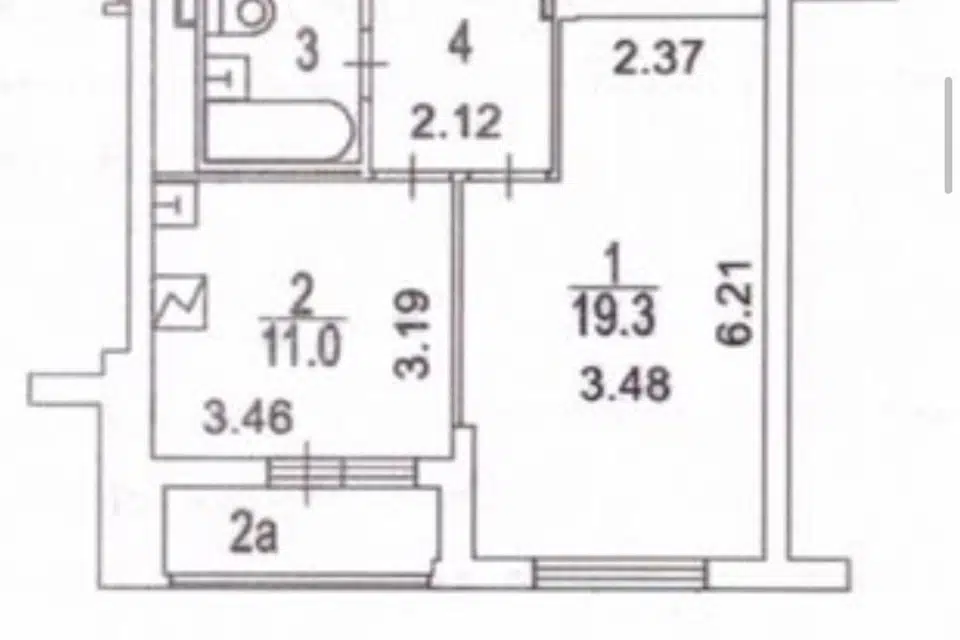 Продаётся 1-комнатная квартира, 39.4 м²