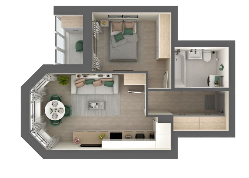 Продаётся 1-комнатная квартира, 40 м²