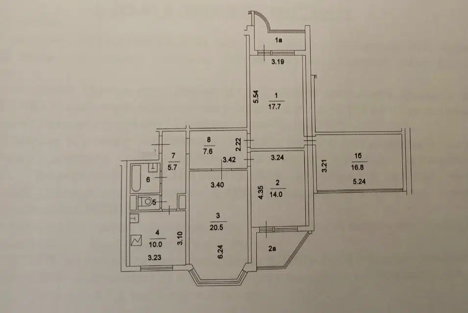 Продаётся 3-комнатная квартира, 79.5 м²